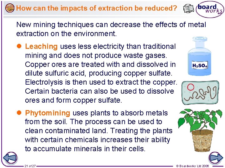 How can the impacts of extraction be reduced? New mining techniques can decrease the