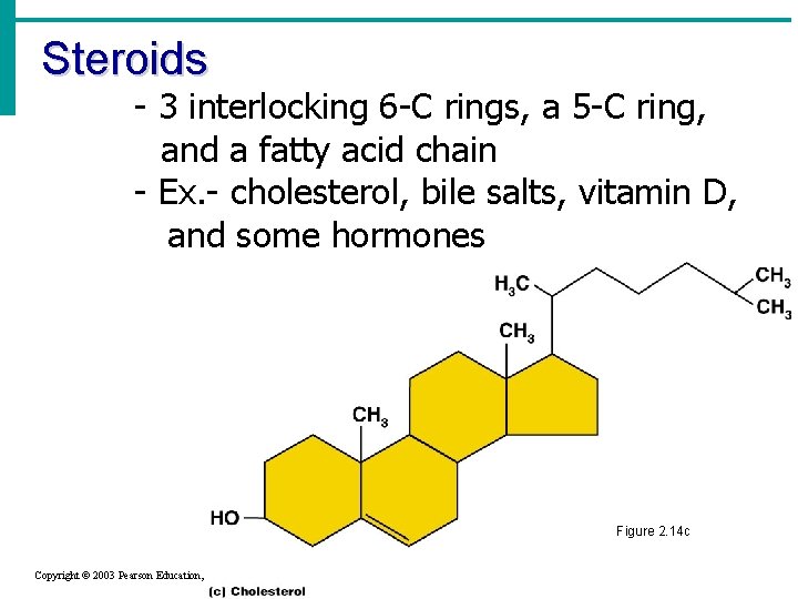 Steroids - 3 interlocking 6 -C rings, a 5 -C ring, and a fatty
