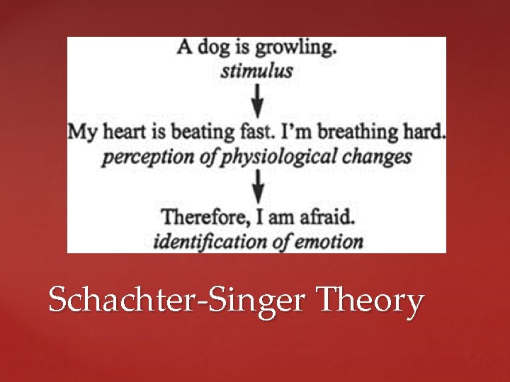 Schachter-Singer Theory 