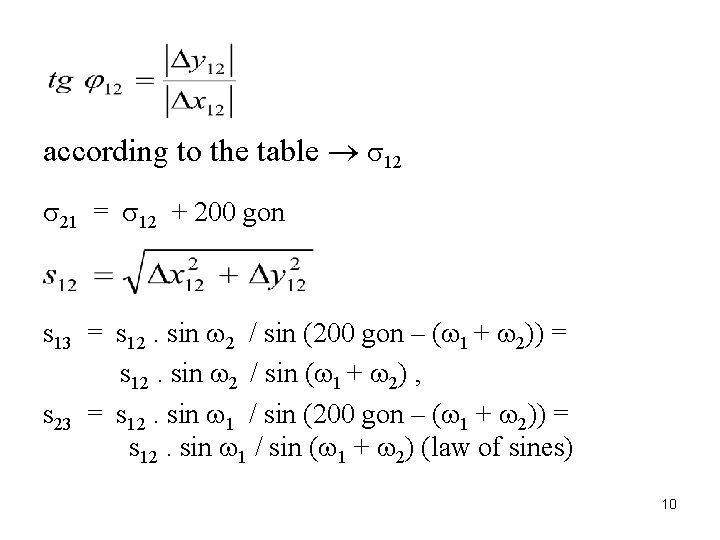 according to the table 12 21 = 12 + 200 gon s 13 =
