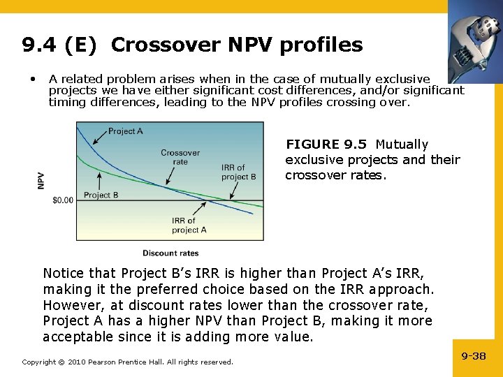 9. 4 (E) Crossover NPV profiles • A related problem arises when in the
