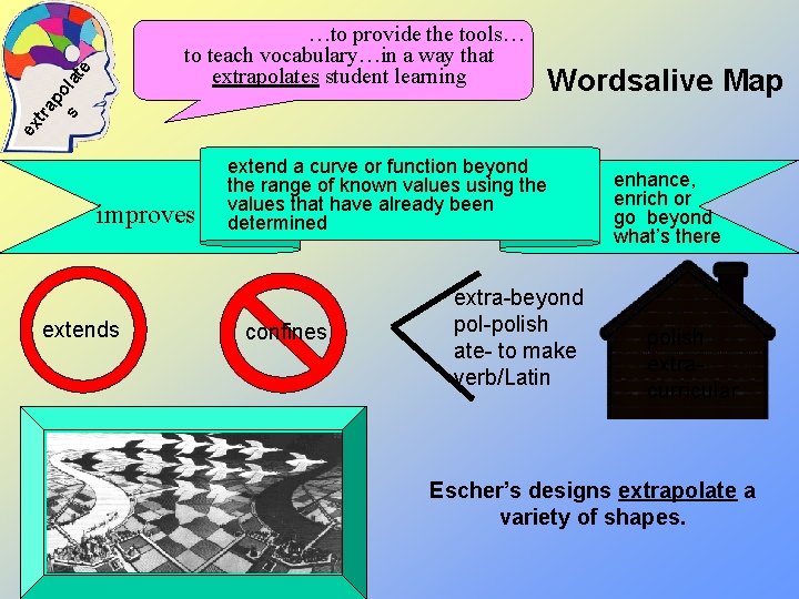 s Wordsalive Map ex tra po l at e …to provide the tools… to