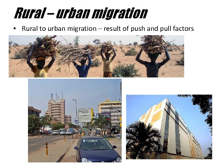 Urbanisation Characteristics and causes of urbanisation Urbanisation