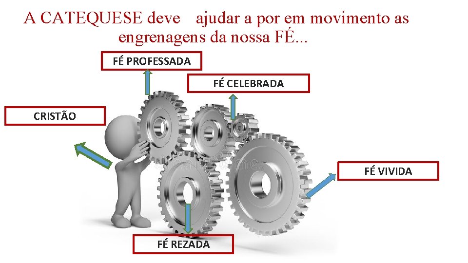 A CATEQUESE deve ajudar a por em movimento as engrenagens da nossa FÉ. .