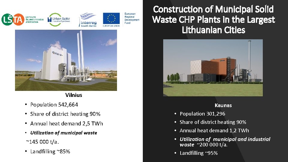 Construction of Municipal Solid Waste CHP Plants in the Largest Lithuanian Cities Vilnius •