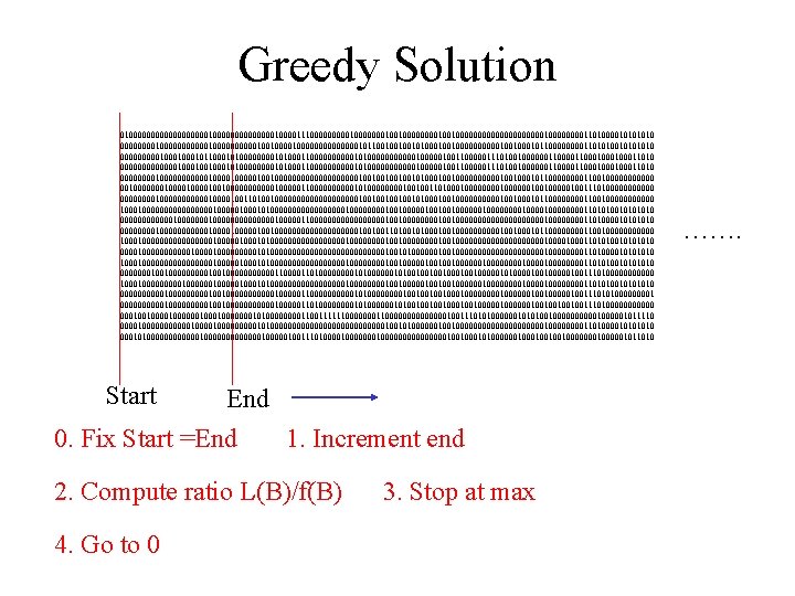 Greedy Solution 010000000001000000010000111000001000000010010000000000010000110100001010 0000000010000000000100100000000101100100100101001000001001011000011010101010 00000100010110001010000101000110000010100000010000010011000001110100100000011000100011010 000000010001010000101000110000010100000010000010011000001110100100000011000100011010 000000001000010000010010000000000100100101001000001001011000011001000000010000100100000010000011000001010000100100110100000000100100000100111010000000010000100110100100000000001001001010010000010010110000110010000000000100000101000000000100001001000001001001000000001000011010101010 0000001000000000000001100000000010010000000000000010000110100001010 000000001000010000010010000000000100100110100010010000010010110000110010000000000100000101000000000100000000100100000000001000011010101010 00001000000100000000010100000000000001001010000001001000000000010000110100001010 10000000000100000101000000000100001001000001001001000000001000011010101010 00000001001000000011000011010000101000000101001000100100000101000010010000010011101000000000100000101000000000100001001000001001001000000001000011010101010 000001000001001000000100000110000010100001001000100001000000100111010100001 00000100000100100000010000011010000101000000101001000100100000010010011101000000