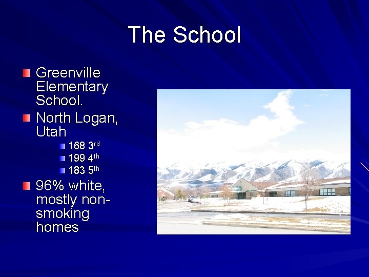 The School Greenville Elementary School. North Logan, Utah 168 3 rd 199 4 th