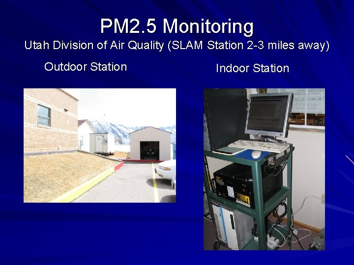 PM 2. 5 Monitoring Utah Division of Air Quality (SLAM Station 2 -3 miles
