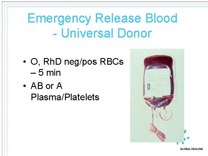 Emergency Release Blood - Universal Donor • O, Rh. D neg/pos RBCs – 5