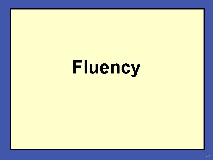 Fluency 172 