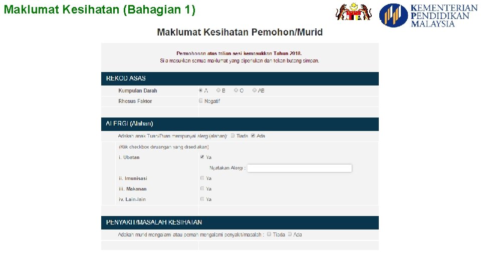 Maklumat Kesihatan (Bahagian 1) 