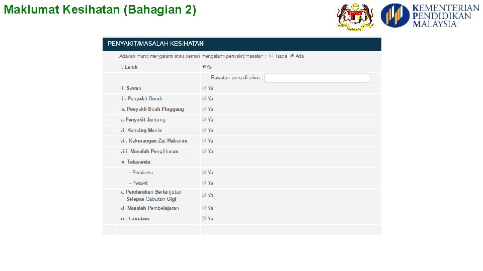 Maklumat Kesihatan (Bahagian 2) 