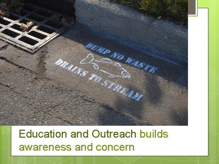 Education and Outreach builds awareness and concern 