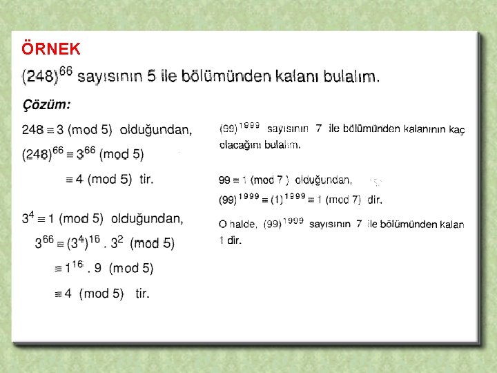 ÖRNEK 