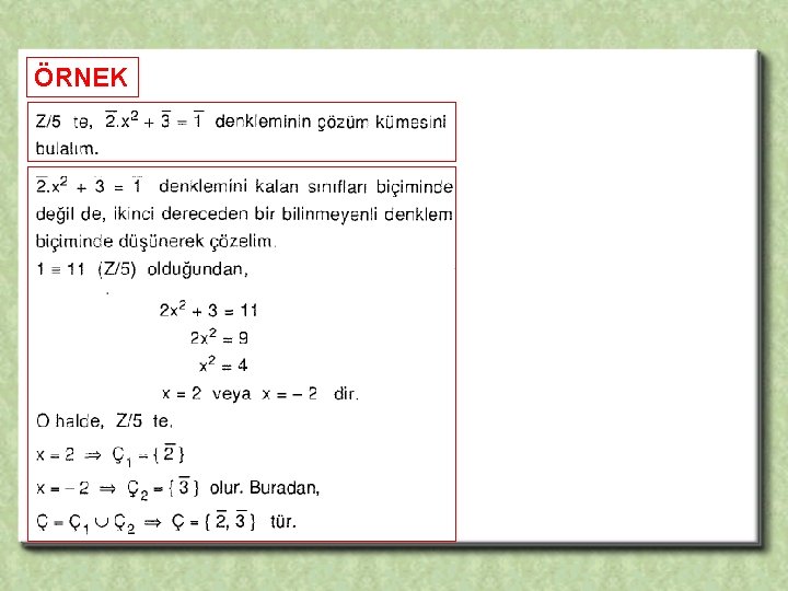 ÖRNEK 
