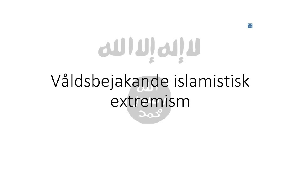 Våldsbejakande islamistisk extremism 