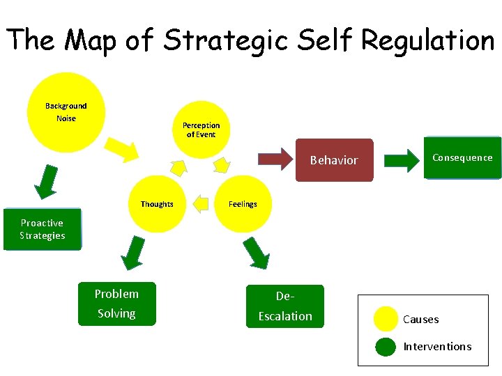 The Map of Strategic Self Regulation Background Noise Perception of Event Behavior Thoughts Consequence