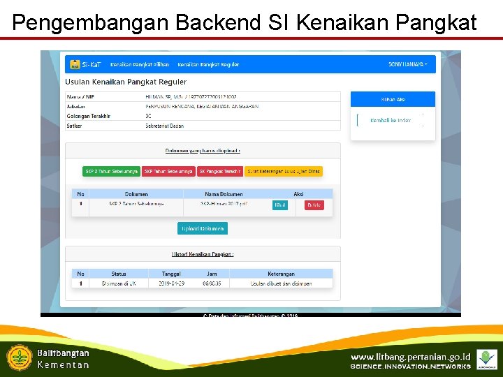 Pengembangan Backend SI Kenaikan Pangkat 