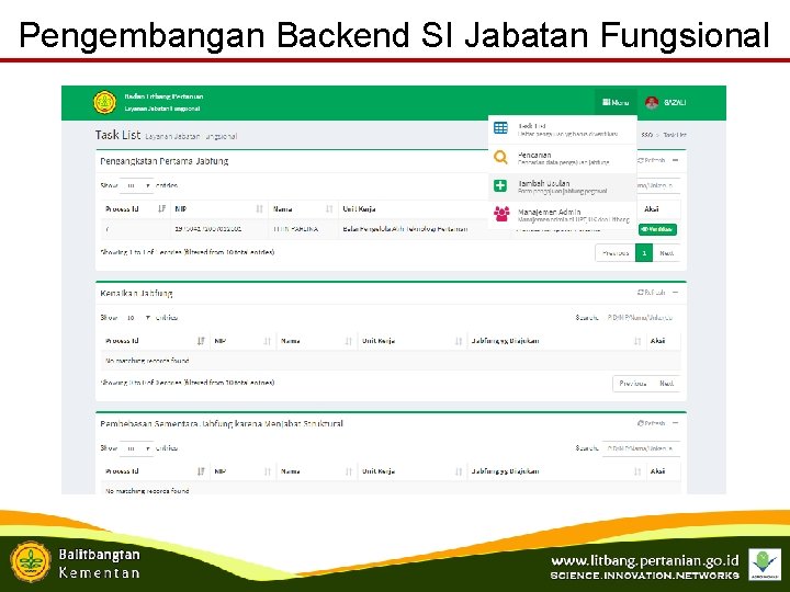 Pengembangan Backend SI Jabatan Fungsional 