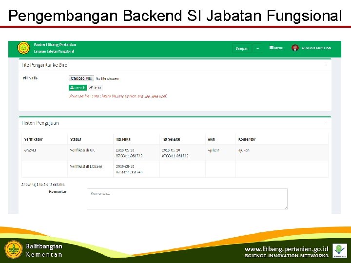 Pengembangan Backend SI Jabatan Fungsional 