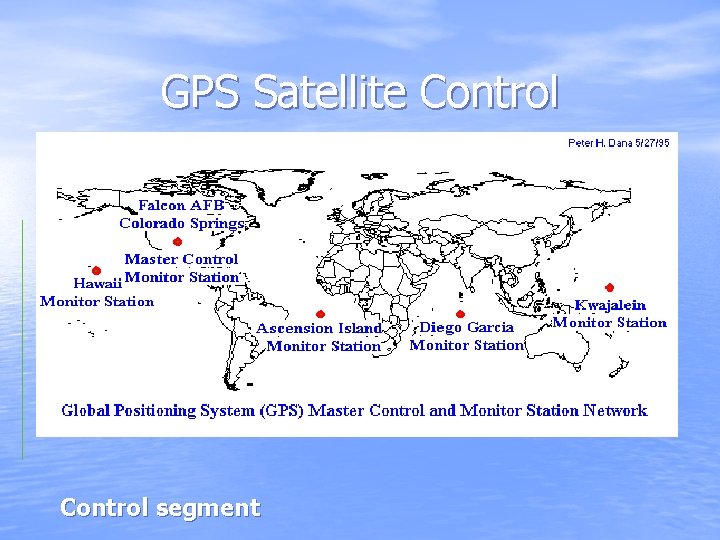 GPS Satellite Control segment 