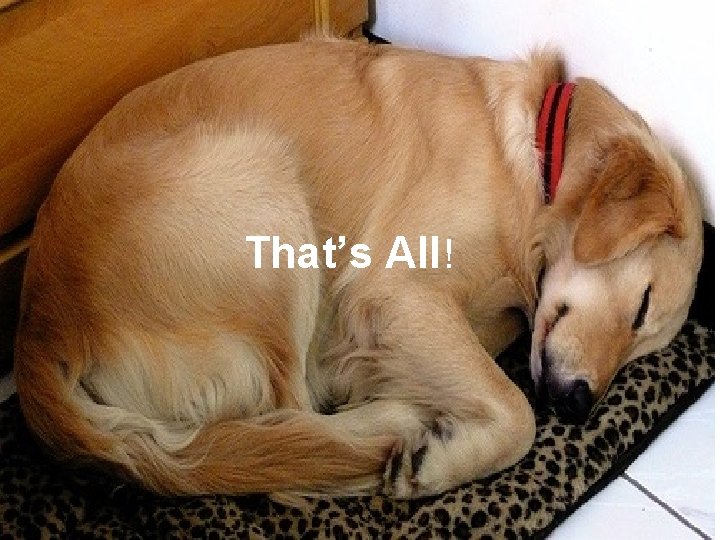 That’s All! 