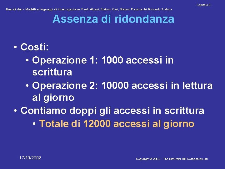 Capitolo 8 Basi di dati - Modelli e linguaggi di interrogazione- Paolo Atzeni, Stefano