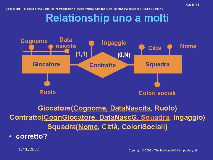 Capitolo 8 Basi di dati - Modelli e linguaggi di interrogazione- Paolo Atzeni, Stefano