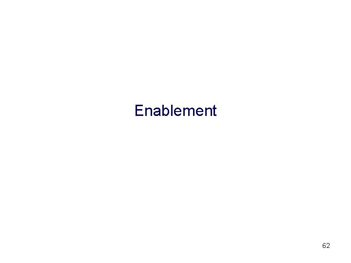 Enablement 62 