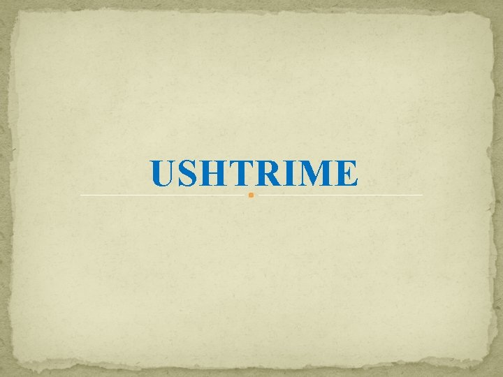 USHTRIME 