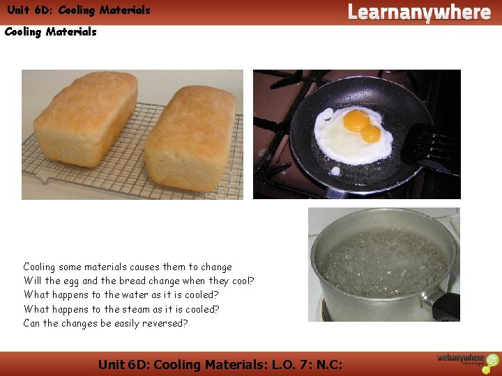 Unit 6 D: Cooling Materials Cooling some materials causes them to change Will the