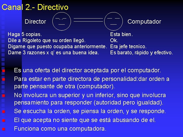 Canal 2. - Directivo Director Haga 5 copias. Dile a Rigoleto que su orden