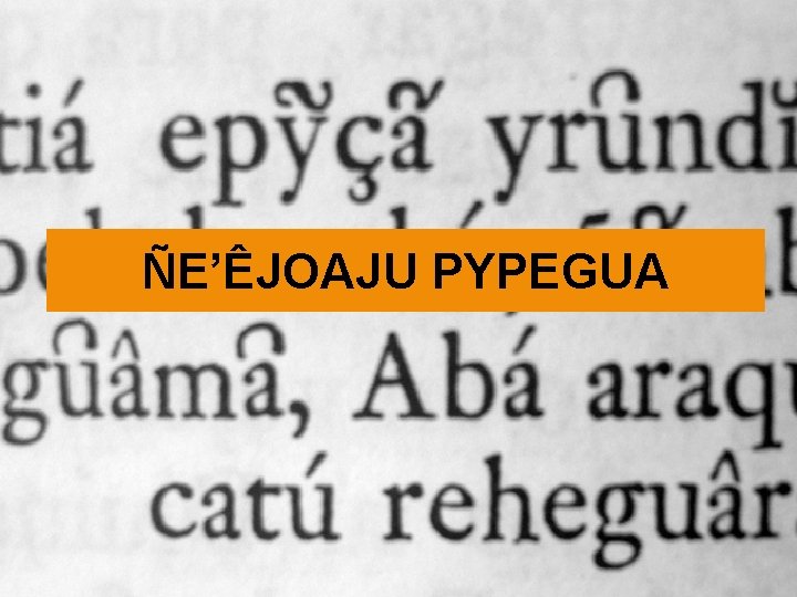 ÑE’ÊJOAJU PYPEGUA 