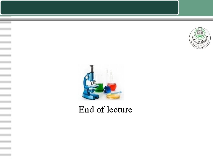 End of lecture 