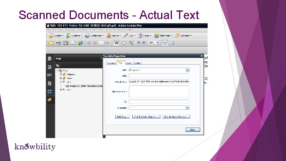 Scanned Documents - Actual Text Scanned Documents - Actual Text