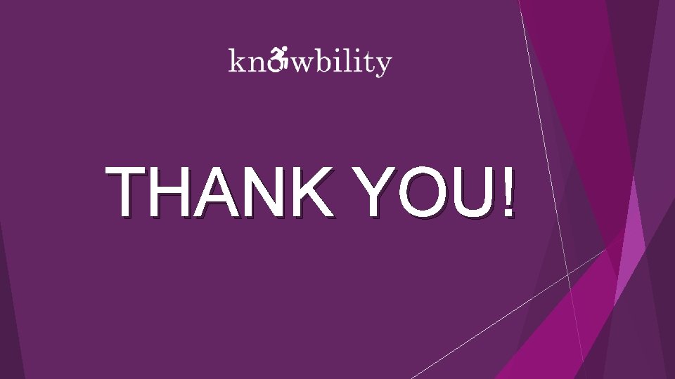 THANK YOU! THANK YOU!