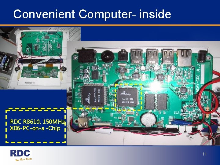 Convenient Computer- inside RDC R 8610, 150 MHz X 86 -PC-on-a -Chip 11 