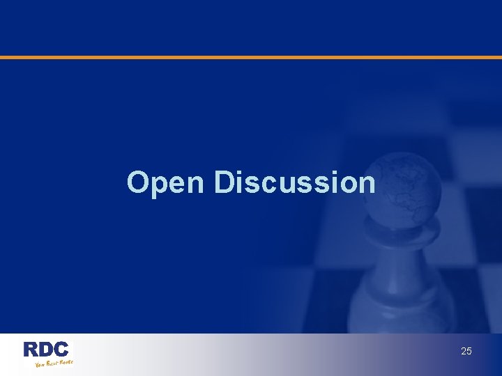 Open Discussion 25 