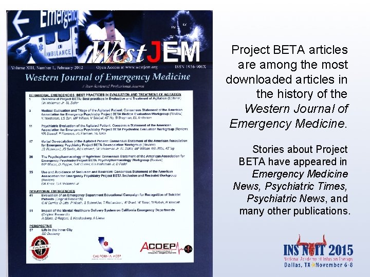 Project BETA articles are among the most downloaded articles in the history of the