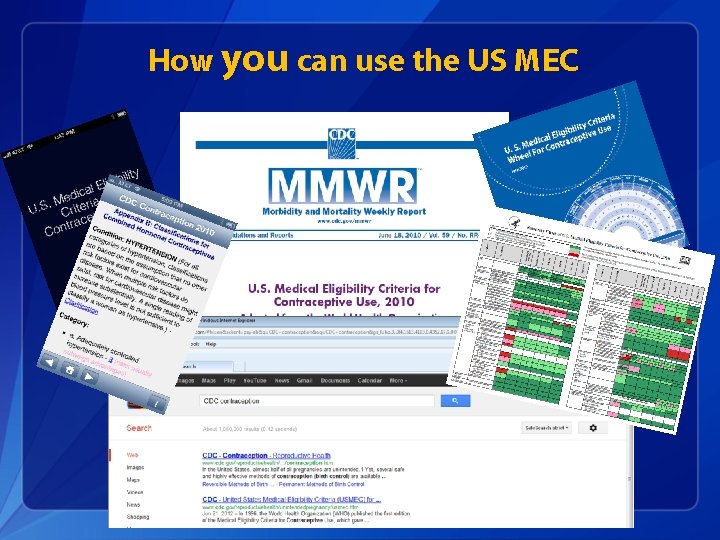 How you can use the US MEC 