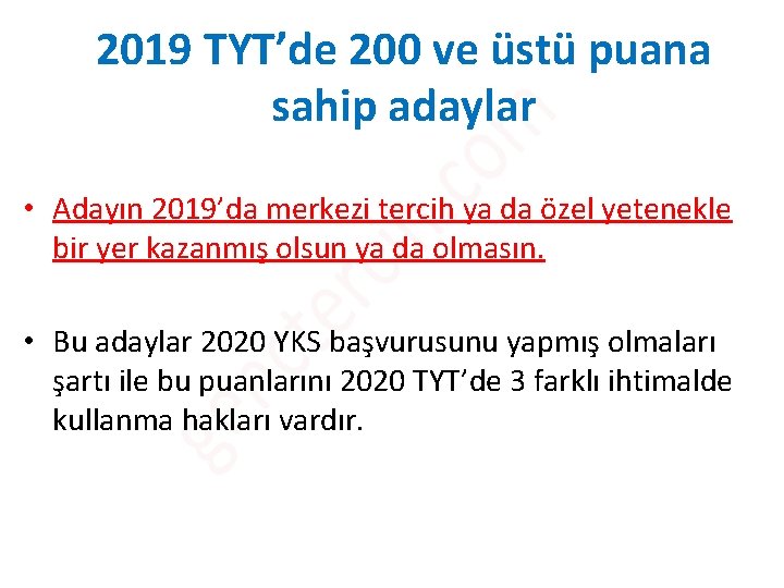 2019 TYT’de 200 ve üstü puana sahip adaylar • Adayın 2019’da merkezi tercih ya 2019 TYT’de 200 ve üstü puana sahip adaylar • Adayın 2019’da merkezi tercih ya