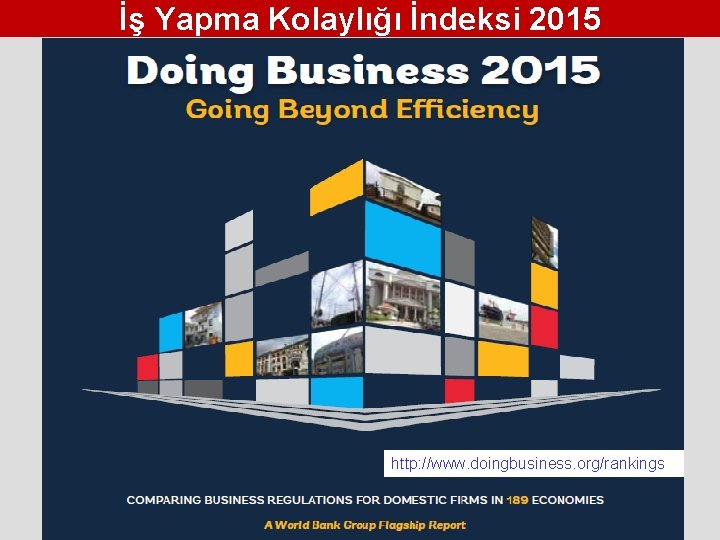İş Yapma Kolaylığı İndeksi 2015 http: //www. doingbusiness. org/rankings 