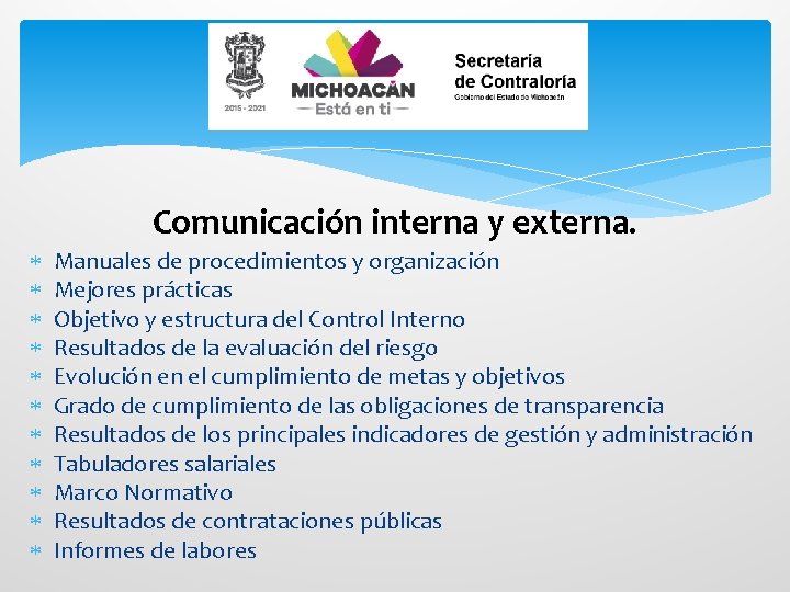 Comunicación interna y externa. Manuales de procedimientos y organización Mejores prácticas Objetivo y estructura