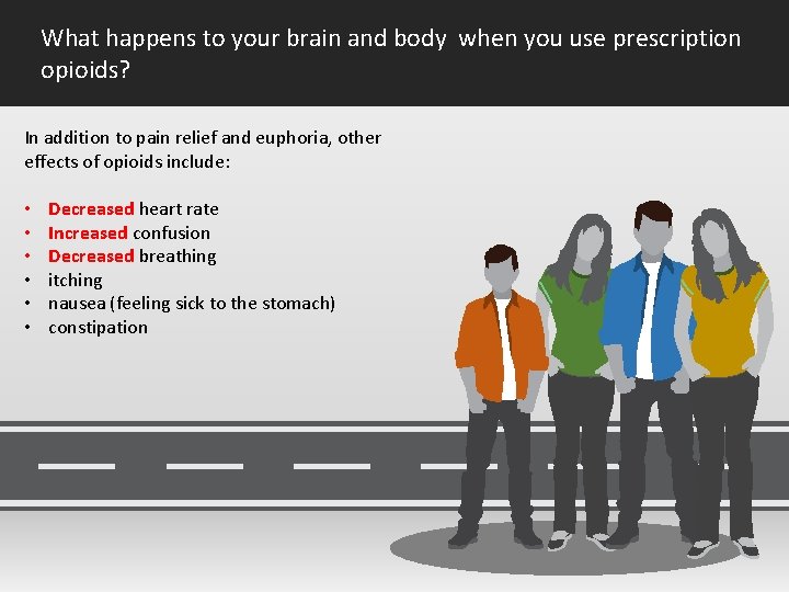 What happens to your brain and body when you use prescription opioids? In addition