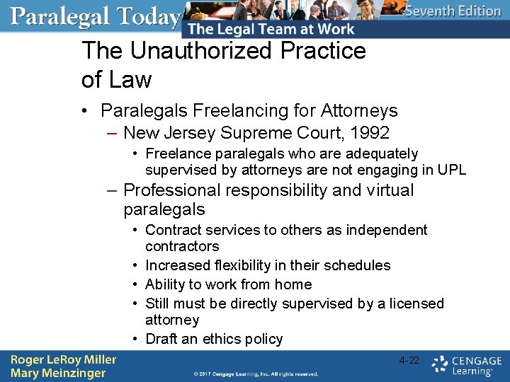 The Unauthorized Practice of Law • Paralegals Freelancing for Attorneys – New Jersey Supreme