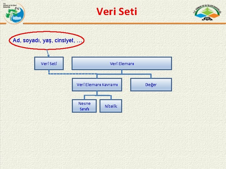 Veri Seti Ad, soyadı, yaş, cinsiyet, … Veri Elemanı Veri Seti Veri Elemanı Kavramı