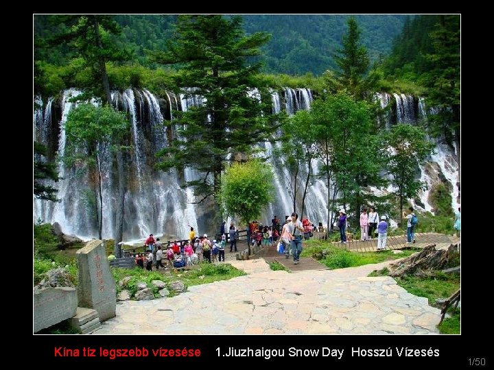 Kína tíz legszebb vízesése 1. Jiuzhaigou Snow Day Hosszú Vízesés 1/50 