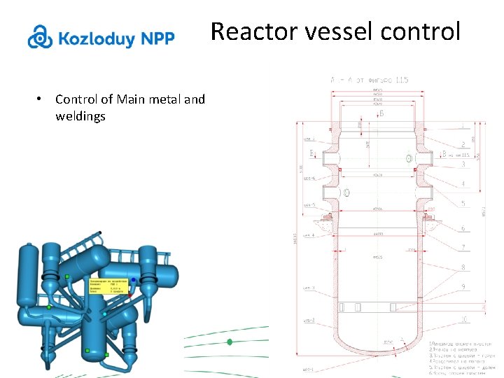 Reactor vessel control • Control of Main metal and weldings 