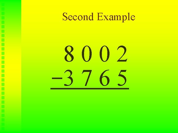 Second Example 8002 3765 