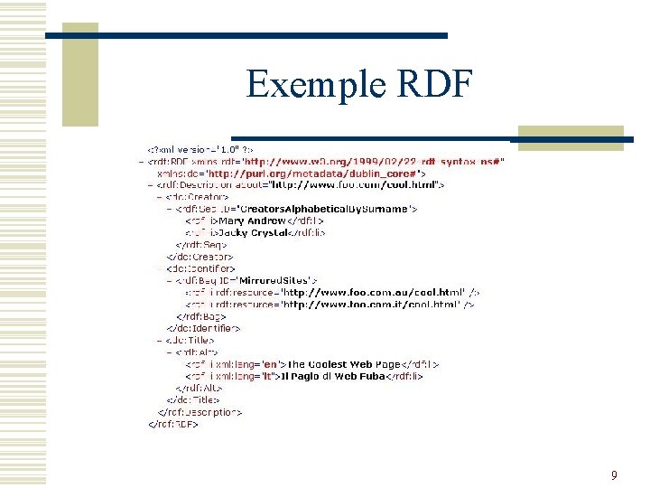 Exemple RDF 9 